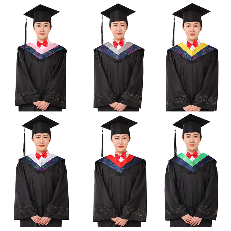 大学生毕业典礼优质拍照学位服硕士博士学士文科理科工科礼服套装