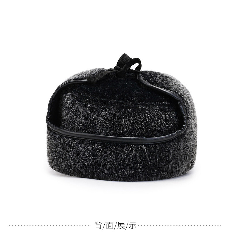 Middle-Aged and Elderly Water Wool Hat Men's Autumn and Winter Outdoor Peaked Cap Fleece-Lined Ear Protection Cotton-Padded Cap Elderly Advance Hats