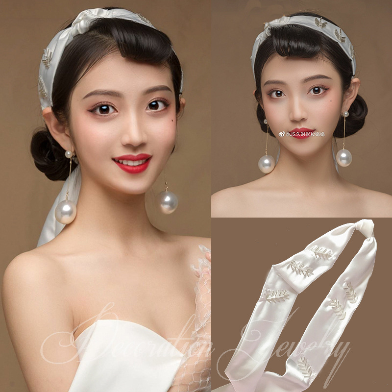 新娘欧美复古头饰造型日韩发箍发带结婚韩式发饰敬酒服婚纱配饰