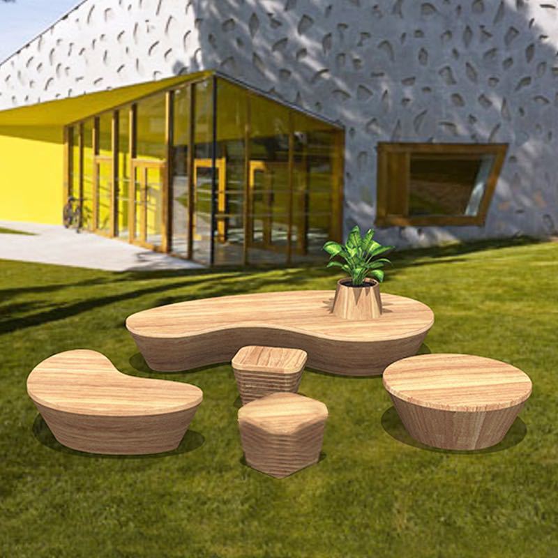 玻璃钢长条商场休闲椅商场美陈异形休闲座椅商场公共等候休息椅凳