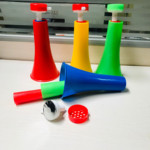 加厚60厘米三节喇叭玩具助威道具大号伸缩塑料喇叭组装可接外贸单