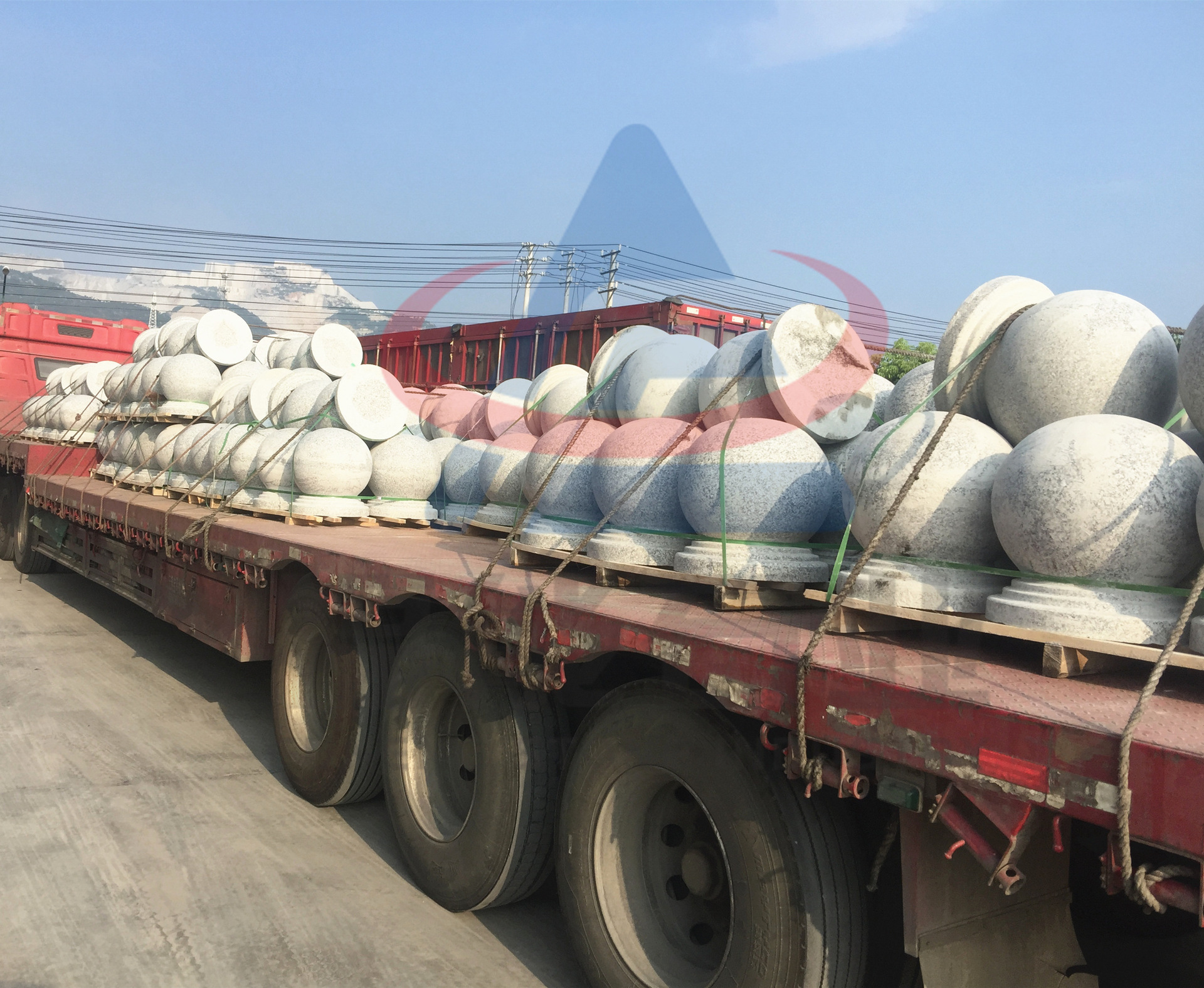 西藏挡车石球 拉萨挡车圆球 那曲花岗岩路障球 车阻石生产厂家