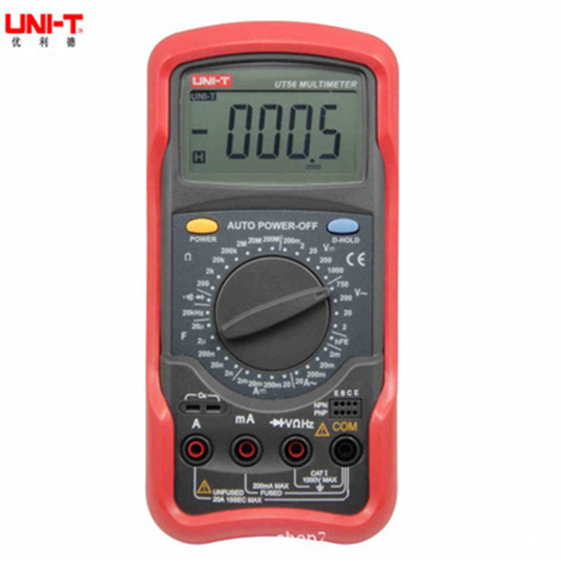 优利德ut56 高精度数字万用表4.5位 带测电容/频率功能 多用表