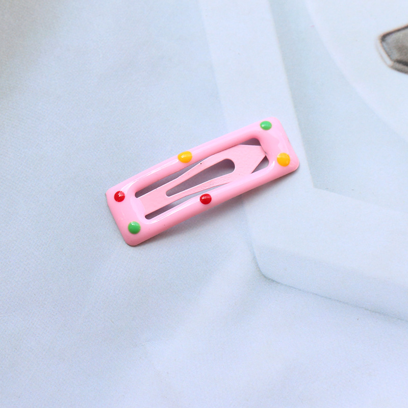 Square BB Clip Small Little Clip Mini Color Polka Dot Baby Hair Clips 3cm Baby Shredded Hairpin Bang Clip