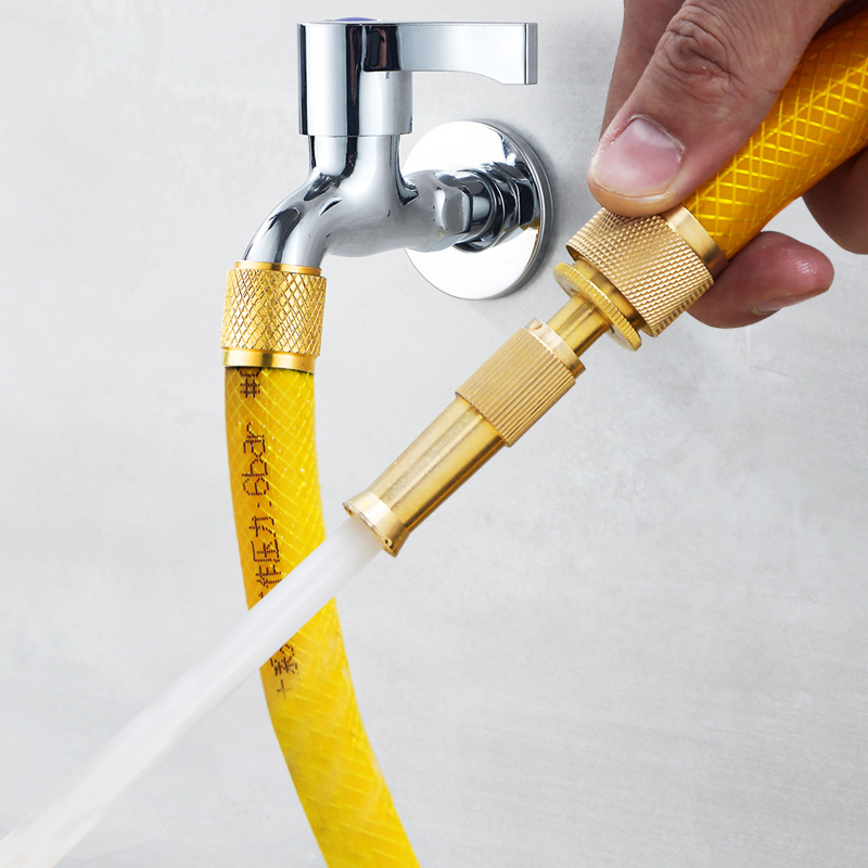 网红高压铜水枪直喷4分通用水管可调节洗车园艺家用浇花喷枪接头