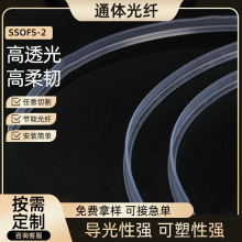 供应裙边高透亮通体FEP材质用汽车氛围灯装饰塑料导光光纤批发