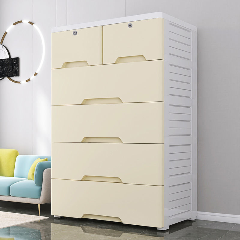 加厚70面宽环保塑料儿童衣柜婴儿衣服抽屉式收纳柜家用卧室储物柜