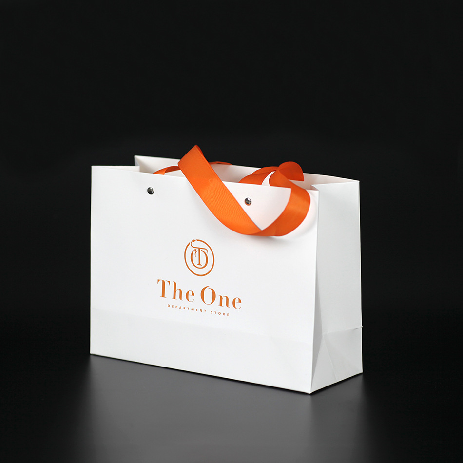 女服装店纸袋化妆礼品打钉加长提手提袋子现货定logo包邮