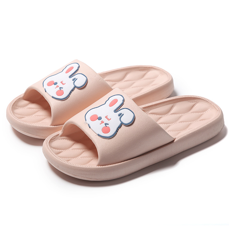 Spot Hollow Eva Cartoon Rabbit Slippers Women's Home Couple Slippers Step-on Feeling Super Light and Comfortable Slippers Men