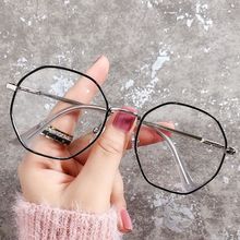新款成品近视眼镜八角形眼镜框个性多边形防蓝光眼镜厂家批发