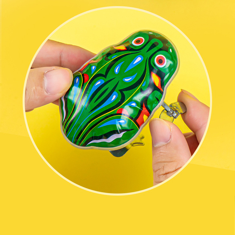 青蛙玩具儿童发条铁皮青蛙80后怀旧上链小青蛙宝宝跳跳蛙复古玩具