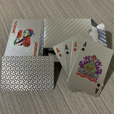 银箔创意扑克牌pet银色卡牌双面磨砂扑克娱乐桌游