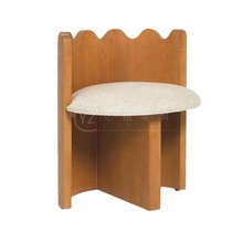 设计师客厅实木艺术休闲椅民宿会所简约大气沙发椅北欧创意梳妆椅