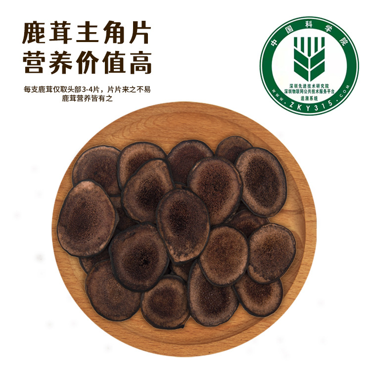 吉林长白山鹿茸片礼盒泡酒专用梅花鹿角片中草滋补药材全粉腊血片