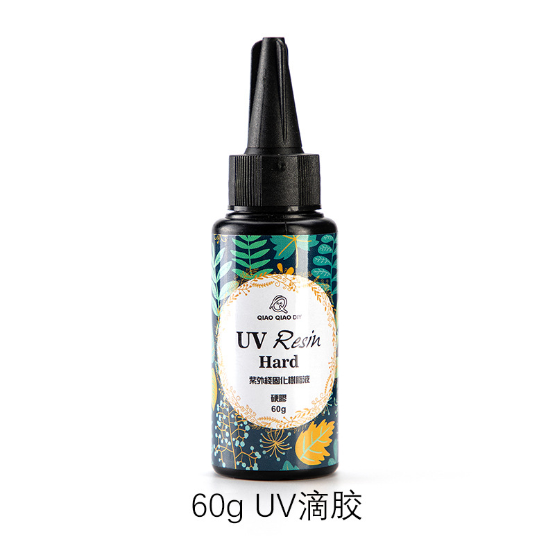 Qiaoqiao Thin Transparent UV Glue Hard Glue DIY Handmade UV Epoxy Crystal Cross-Border Goods Factory Direct Sales