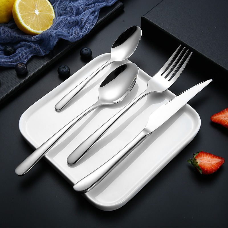 304不锈钢西餐具牛排刀叉勺套装黄油刀西式餐厅用品搅拌勺子