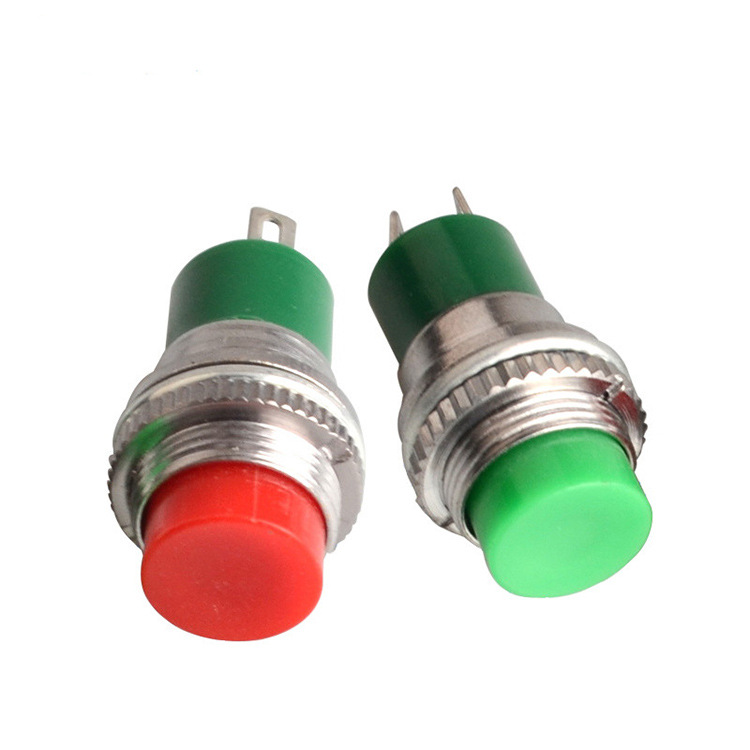 小微型自复位点动按钮开关2脚ds-324 12mm 常开按通