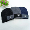 winter man Hat Plush thickening Ski cap letter Cold proof Cap Chenille knitting Ice Cap