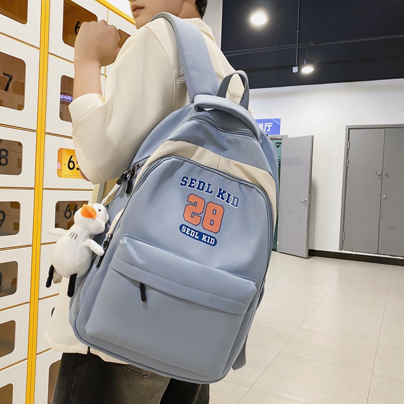 Backpack Wholesale 2023 New Junior and Middle School Students Schoolbag Women's Casual Simple College Student Trip Backpack