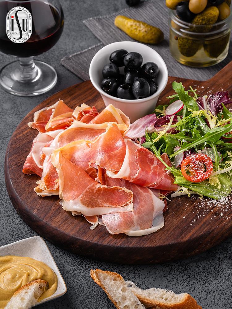 风干火腿切片 isu意华塞拉诺即食生吃伊比利亚意大利帕尔玛生火腿