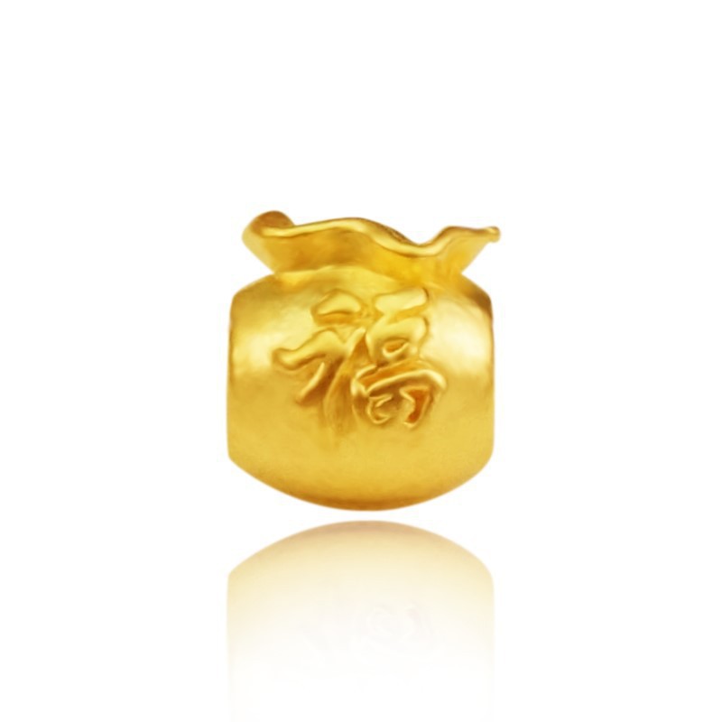 999足金福袋 3d硬金福字福袋 24k黄金福禄福袋手链手串一件代发