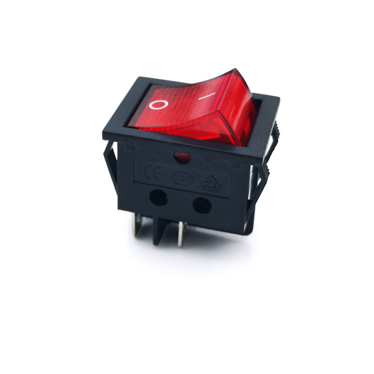 船型开关 kcd4带灯四脚两档六脚三挡16a电源开关 大电流船型开关