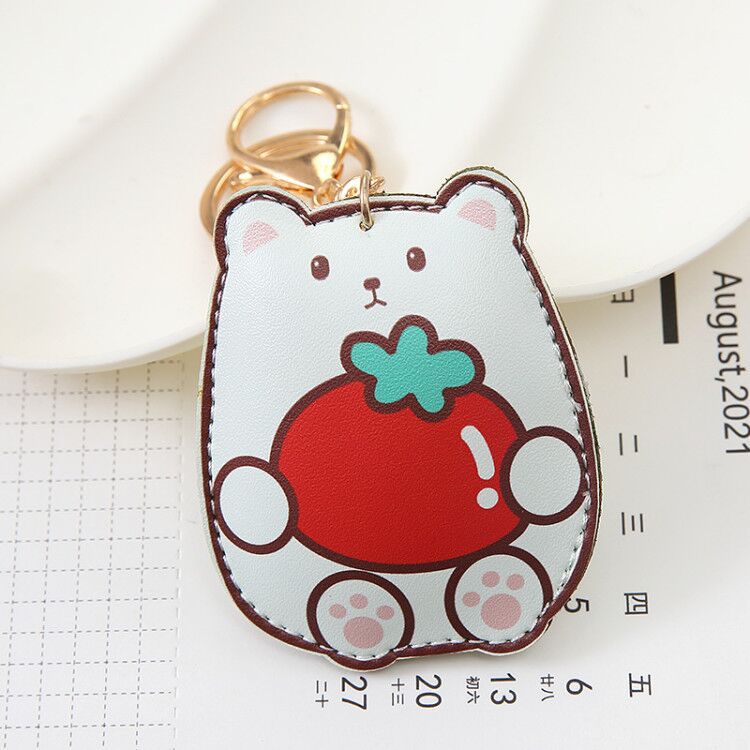 Creative Cartoon Key Button Cute Leather Pendant Clothing Doll and Bag Ornaments Small Gift Accessories Free Wholesale