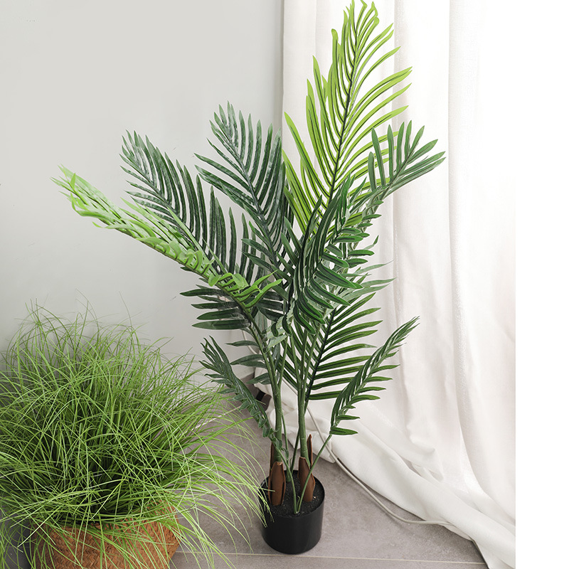 Indoor Home Decoration Simulation Green Fake Trees Bonsai Shopping Window Decoration Simulation Floor Areca Palm Tree