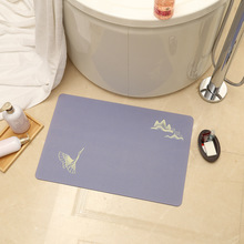 卫生间硅藻泥地毯浴室厕所脚踩吸水地垫速干防滑踩脚垫亚马逊爆款