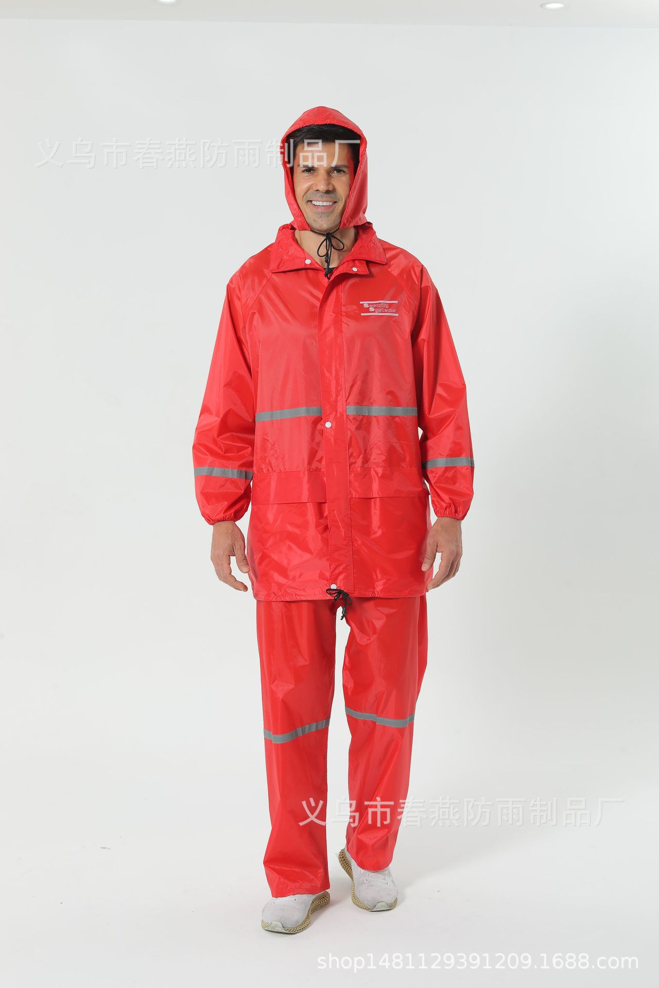 factory direct sales foreign trade export outdoor reflective raincoat rainproof suit