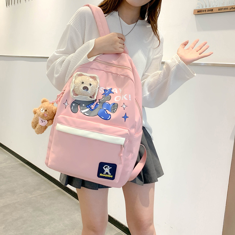 Simple Schoolbag Women's Ins High School Student Backpack Girl University Style Casual Backpack