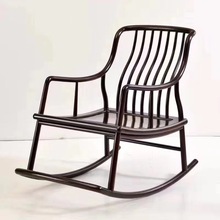 紫光檀东非黑黄檀摇椅休闲椅躺椅清式明式家具