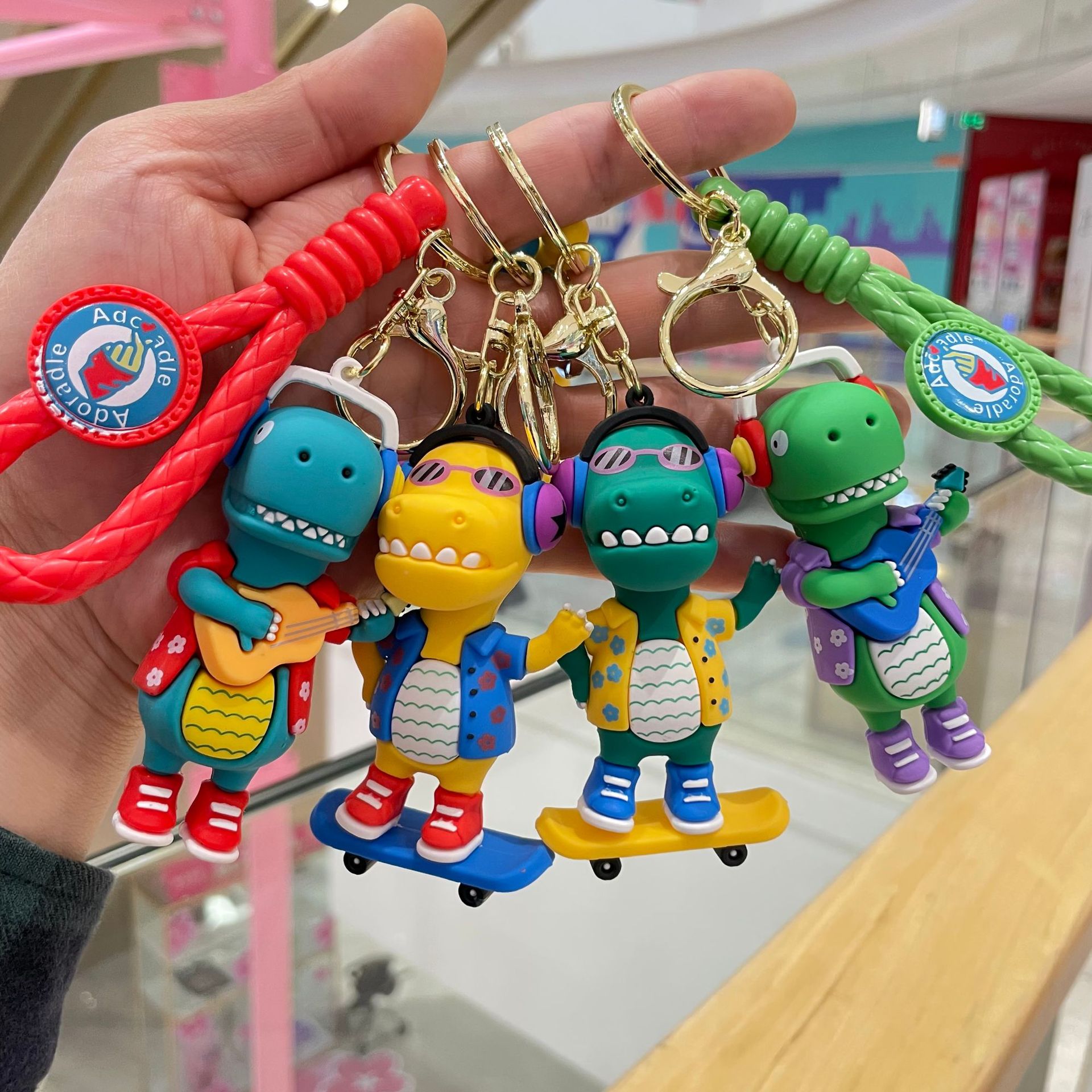 cartoon creative trendy cool dinosaur keychain handbag pendant car pendant exquisite cute doll small gift wholesale