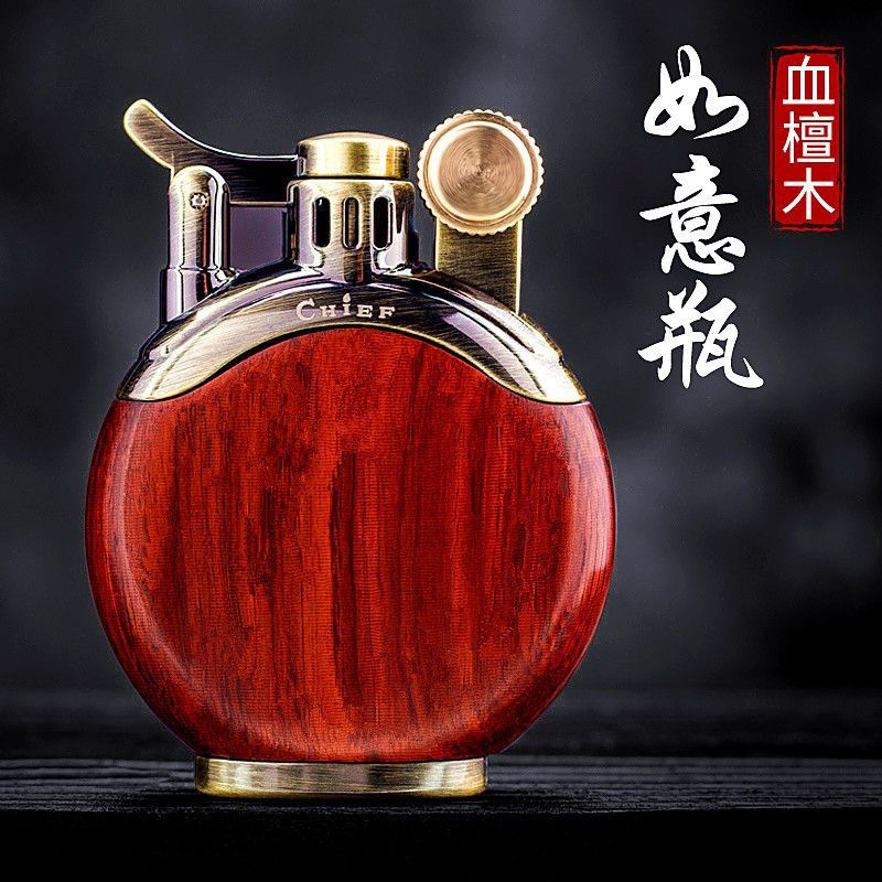 Chief Chief Lucky Bottle Kerosene Lighter High-End Men's Gift Abacus Ebony Grinding Wheel Flint Lighter