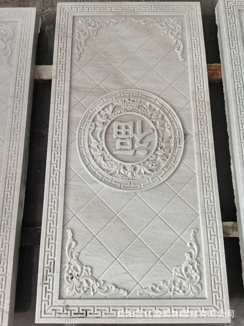 石材浮雕壁画景观文化墙历史人物花草山水图汉白玉青石花岗岩地雕