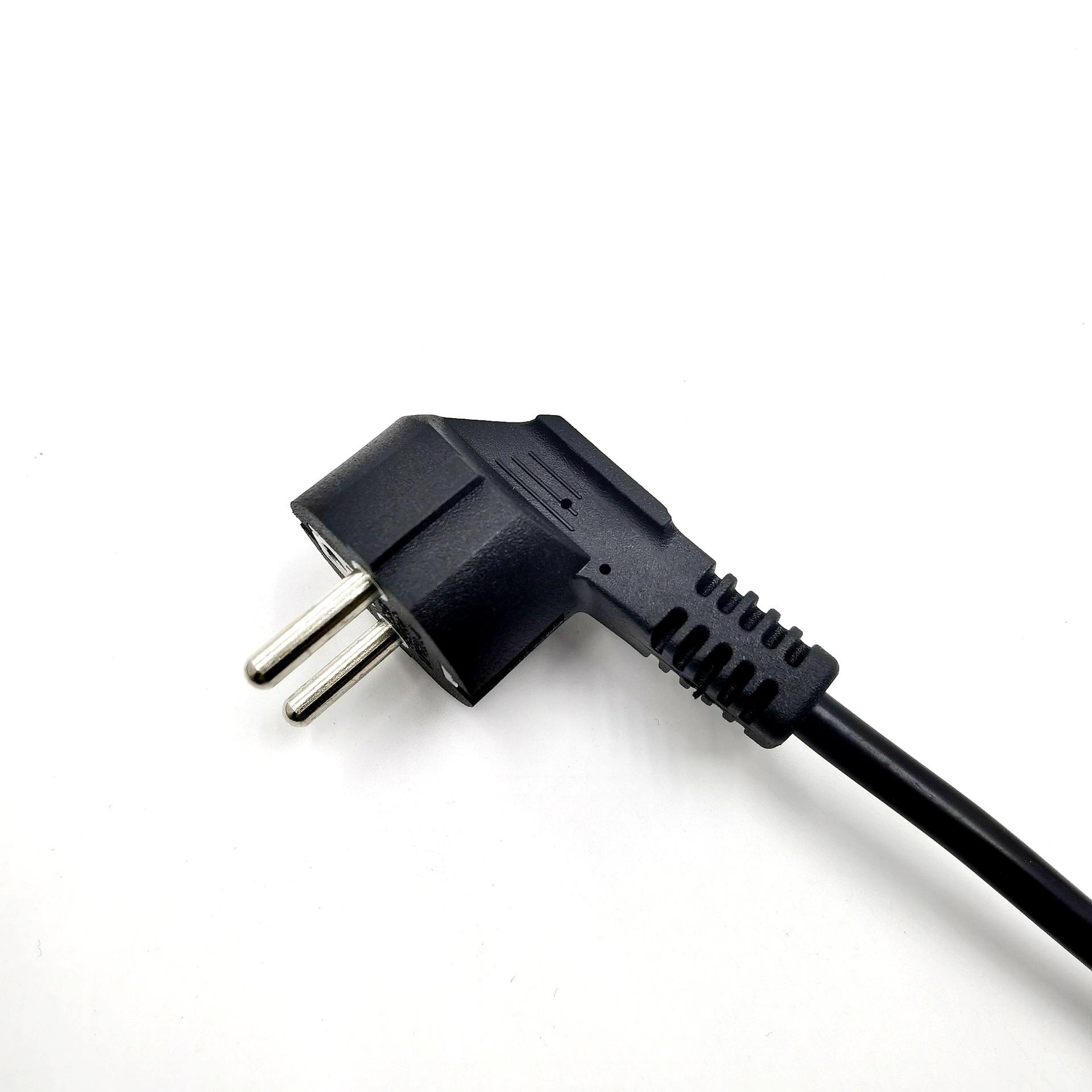 供应欧标 德标两脚插头转品字尾三脚插头 c13家用电源线c13转欧规