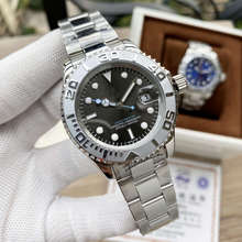 2021男士外贸商品间金时尚钢带GMT机械手表男品牌腕表批发