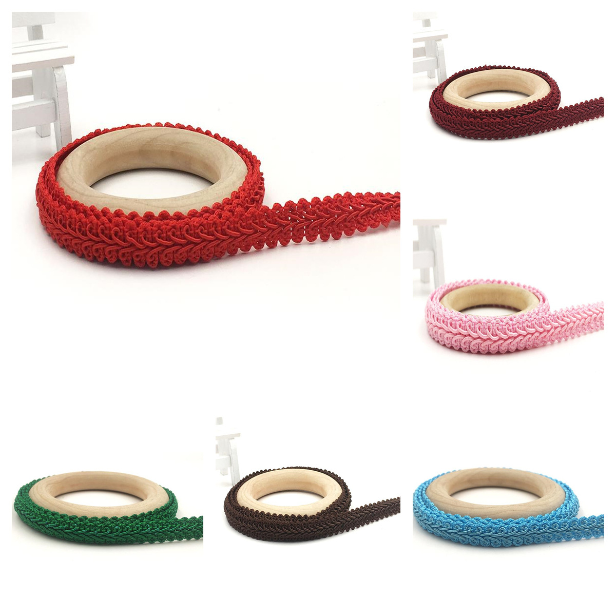 Cross-Border Direct Selling Colorful Herringbone Edge Centipede Side Box Home Textile Toy Lighting Clothing Party DIY Handmade Accessories