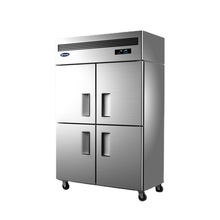 银都四门冰箱商用冷藏冷冻厨房冰箱双温保鲜柜不锈钢商用风冷冰柜