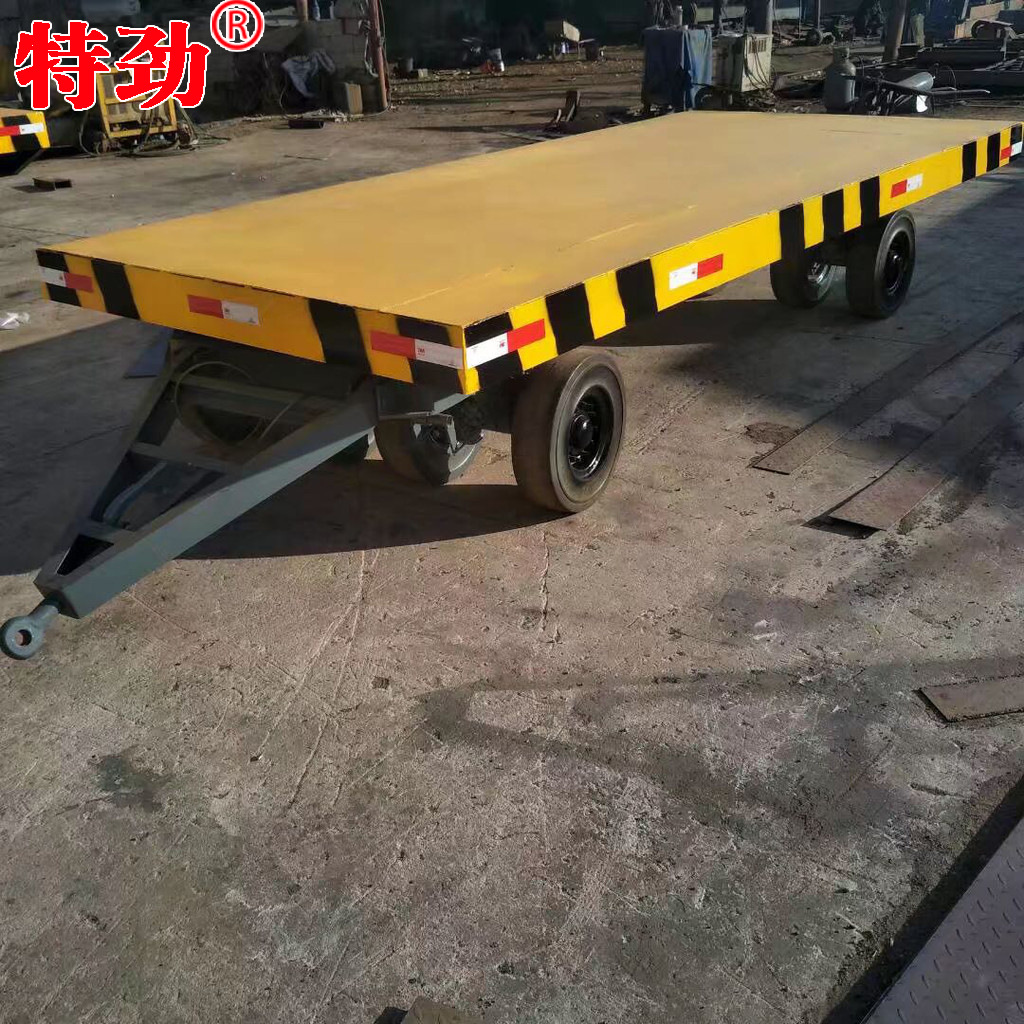 载重20吨拉铁水包叉车牵引平板车拖车挂车搬运车中转车工具车板车