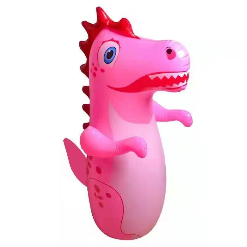 New Products in Stock Large Thickened PVC Inflatable Dinosaur Inflatable Tumbler Cartoon Children Boxing Toys Wholesale