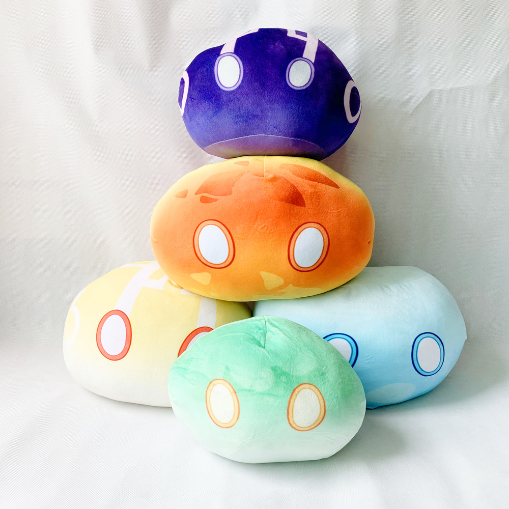 游戏原神史莱姆抱枕靠垫周边团子蹦蹦抱枕二次元公仔厂家现货直批