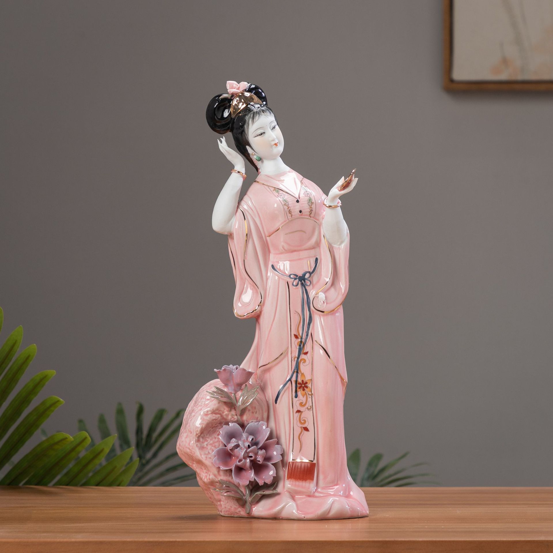 陶瓷工艺品摆件中式唐装七仙女陶瓷礼品家居饰品
