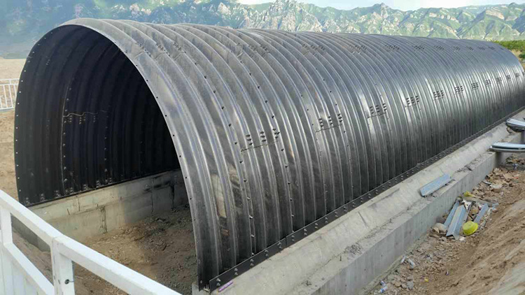 高速公路拱形波纹涵管 拼装金属波纹涵管 拱形桥涵涵洞用波纹管