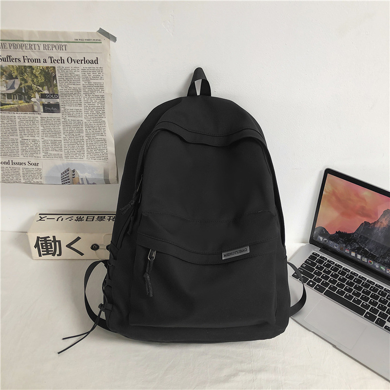 Backpack Men's Simple Large Capacity Travel Backpack Female Casual Japanese Junior High School Student High School and College Student Schoolbag Male