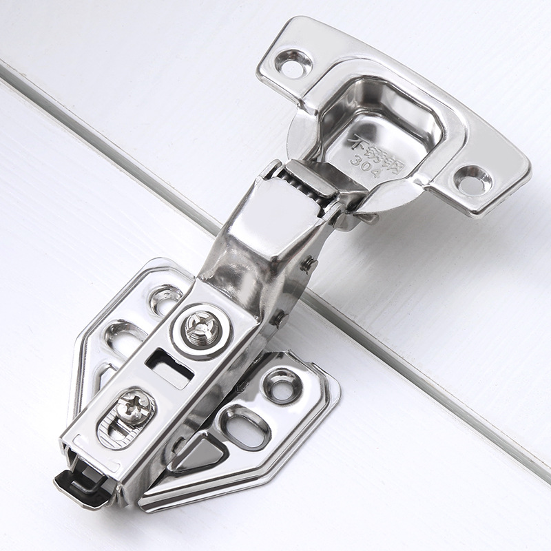 适用厂家直销樱花304不锈钢液压缓冲阻尼铰链橱柜门衣柜中弯半盖