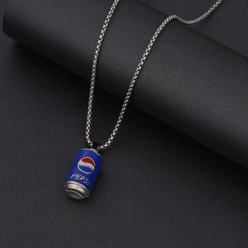 Korean Style Titanium Steel Hip Hop Necklace Children's Fashion Hip Hop Catwalk Necklace Men's and Women's Sweater Chain Stainless Steel Personal Accessories