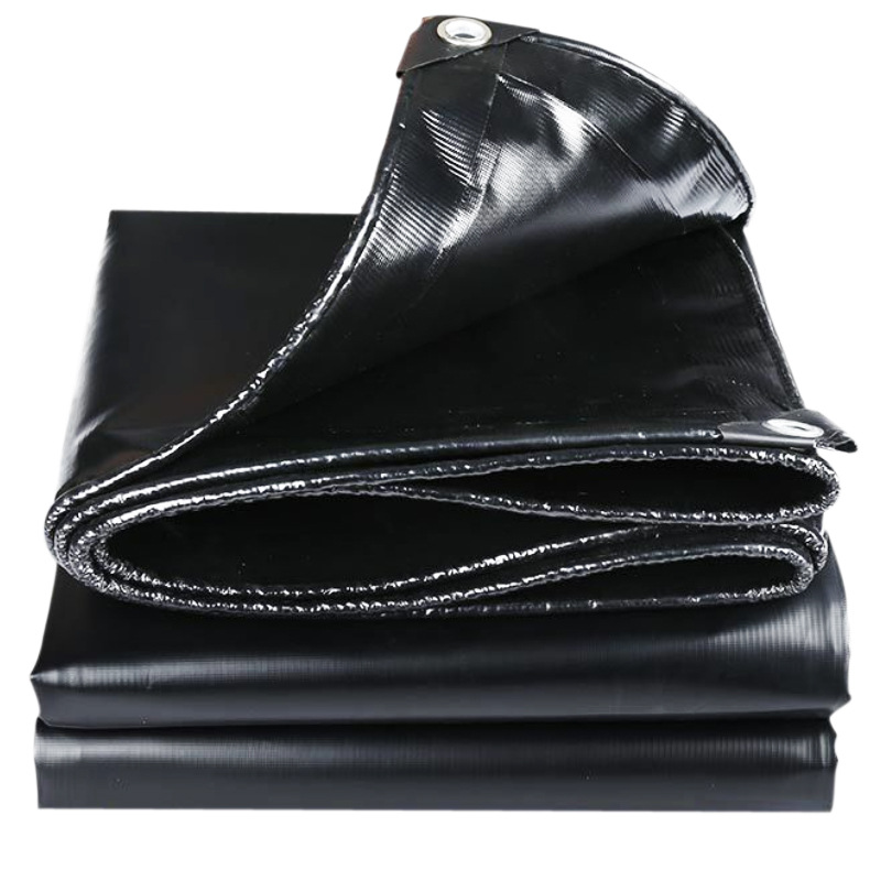 定做黑色防水防晒篷布pvc夹网布刀刮布遮光布防火阻燃货车防雨布