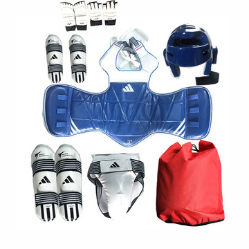 跆拳道护具护头护胸护肘护手护裆护膝护脚带包八件套加厚五件套