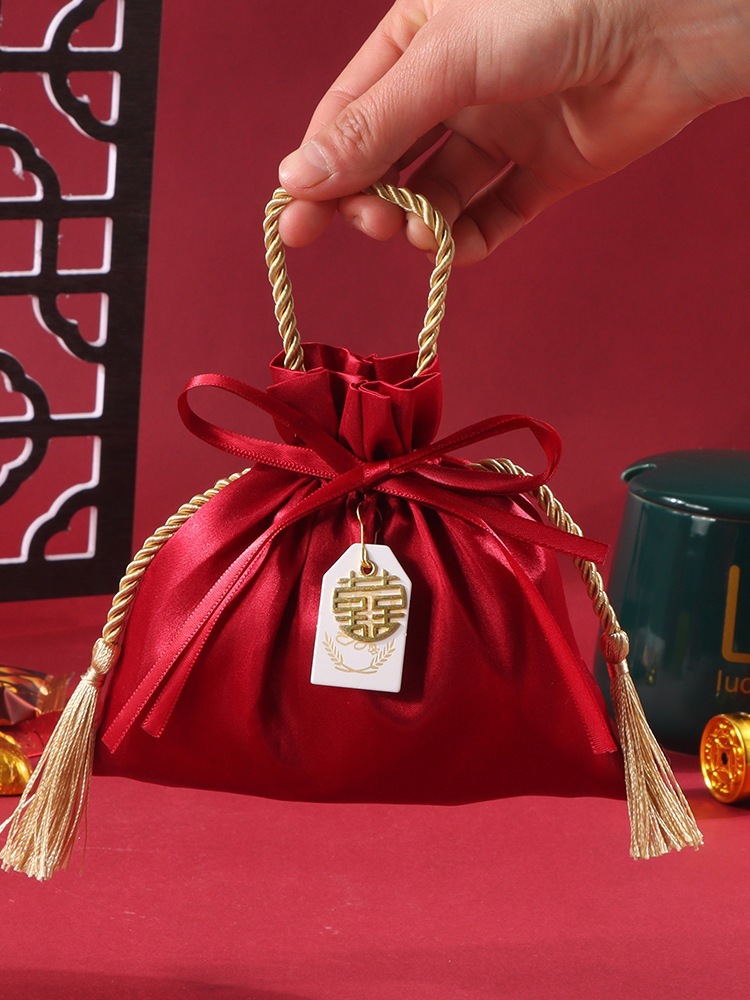 喜糖袋子结婚喜糖礼盒喜糖袋ins婚礼手提糖盒批发批发